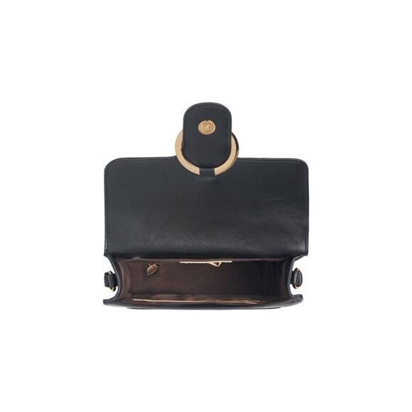 Rachel Zoe IRIM Black Crossbody Bag with Gold Ring Accent NWT - Picture 3 of 14